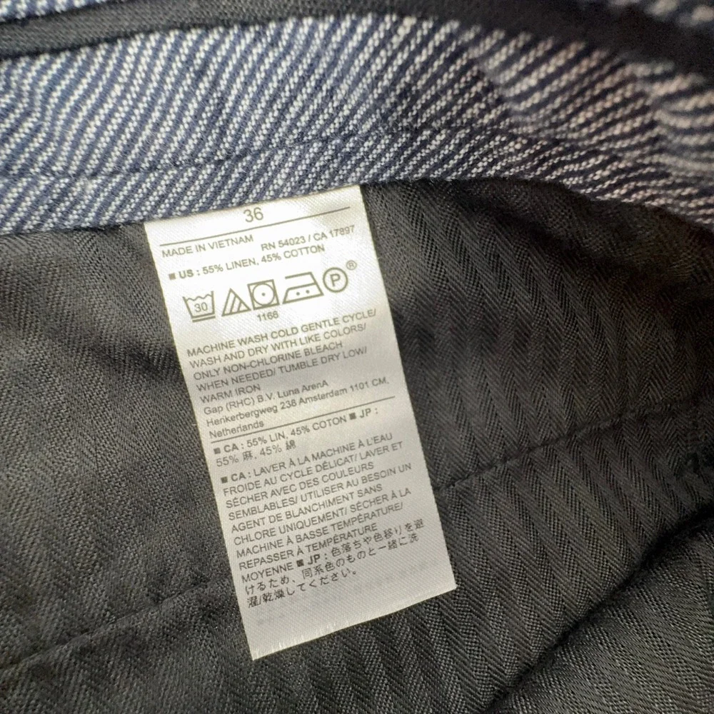 Banana Republic Mens Black Linen Blend Shorts 36 859119-02-1 Flat Front Casual